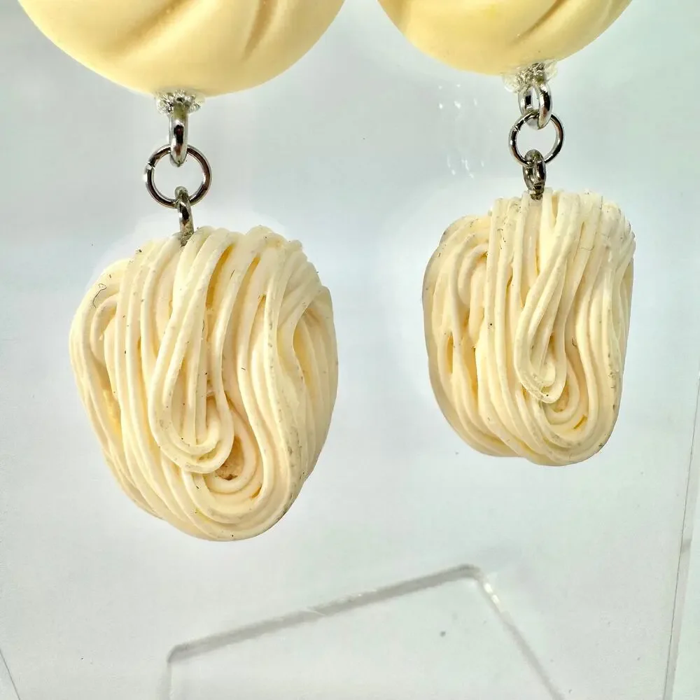 Dumpling & Noodle Earrings - Cute Foodie Dangles - Cozy Asian Aesthetic